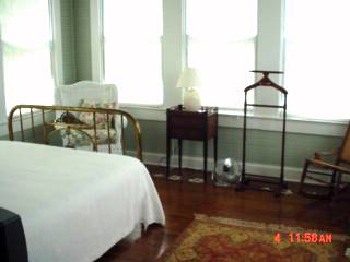 Inside the tower room showing antique furniture and dcor 